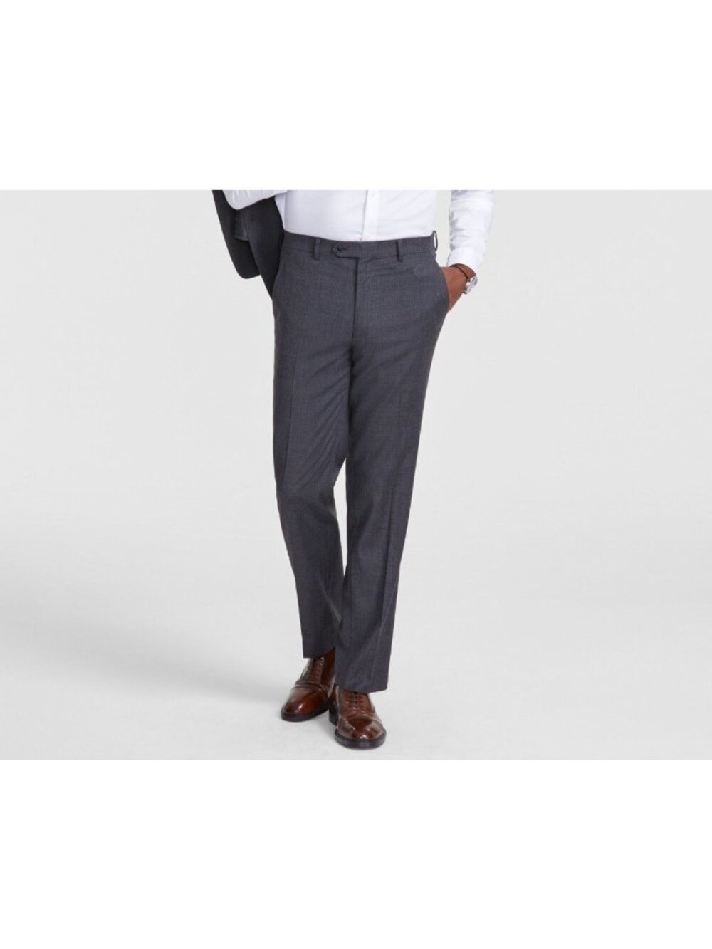 Tallia Mens Classic Fit Flat Front Suit Separate Pant Dark Grey Size 34x32 NWT
